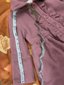 Charming onion Pink Ruffle Coat for Girls