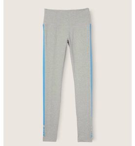 Pink Grey Leggings with Blue Stripe
