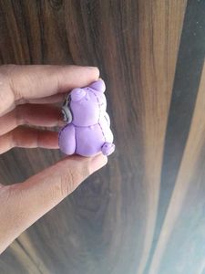 Cute Purple Teddy Bear Figurine