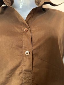 Formal Brown Shirt With 3/4th Sleeve