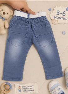 Baby Girls Light Wash Jeans with Belt