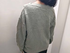 Sage Green Knit Cardigan