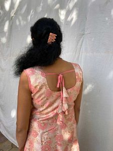 Elegant Pink Floral Gown