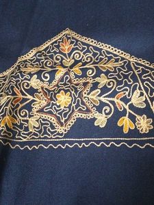 Embroidered Navy Blue shawls
