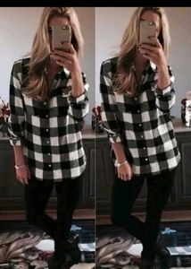 Chic Buffalo Check Flannel Shirt