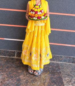 Vibrant Yellow Lehenga Choli Set