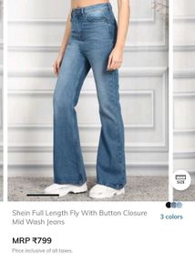 Mid Wash Flared Jeans