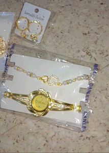 Elegant Women's Jewelry Set + new watch