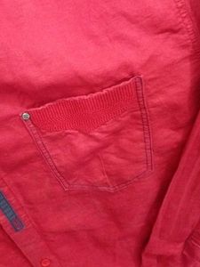 Classic Red Button-Down Shirt