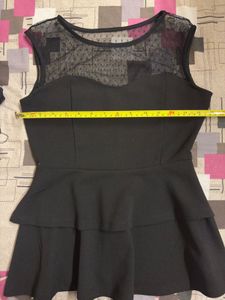 Chic Black Peplum Top