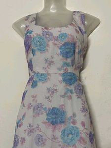 Floral Square Neck Maxi Dress