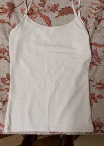 Zara Classic White Spaghetti Strap Top