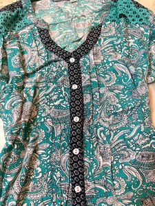 Boho Paisley Print Tunic Top