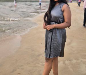 Stylish Pleated Grey Dress