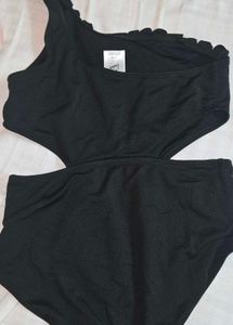 Stylish Black One-Piece Swimsuit