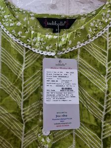 With Tags Fresh Green Pure Cotton Kurti Small