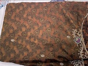 Elegant Brown Floral Saree