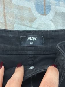 Stylish Black Denim Shorts with Eyelet Detail