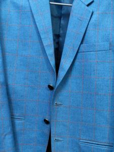 Stylish Blue Checked Blazer wth pant