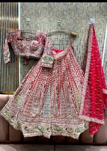 Red Embroidered Lehenga Choli Set