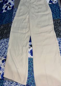 Classic Beige Wide-Leg Trousers