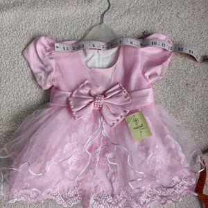 Adorable Pink Baby Dress with Bow