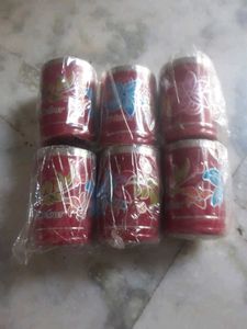 Set of 6 Stainless Steel glass