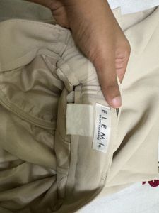 Beige Belted Skirt