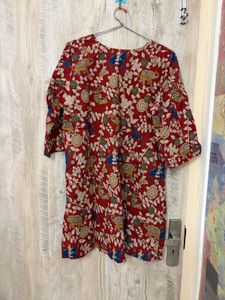 Beautiful Red Ethnic Print Kurta