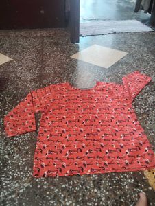 Red Graphic Print T-Shirt