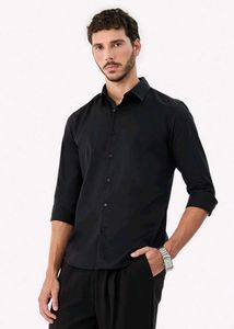 Men's Black Button-Up Shirt
