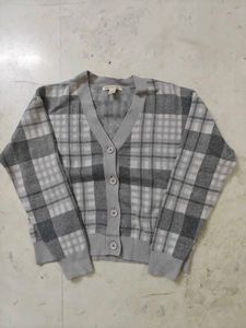 Banana Republic Plaid Cardigan Sweater