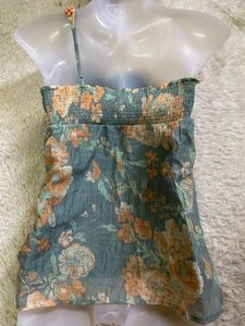 Y2K Boho Floral One-Shoulder tops