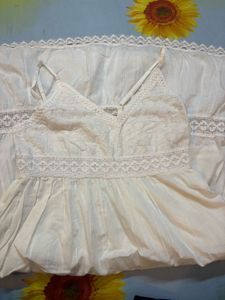 Cream Lace Trimmed Sundress