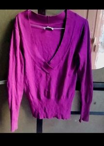 BEAUTIFUL  PURPLE 💜 COLOUR HI NECK WOOL SWEATER