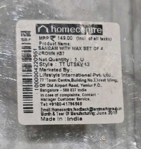 Set of 4 Homecentre Decorative Diyas (1 defective)