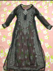 Black Chikankari Kurti