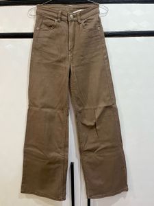 H&M Wide Leg Brown Jeans