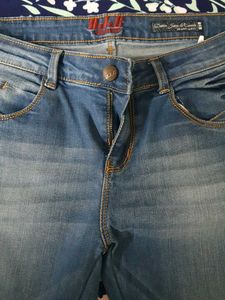 Blue Distressed Denim Jeans