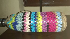 Colorful Crochet Water Bottle Holder