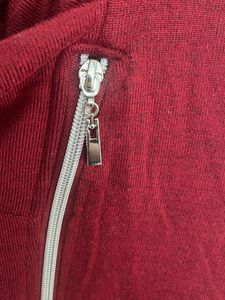 Maroon Asymmetrical Zip Tunic