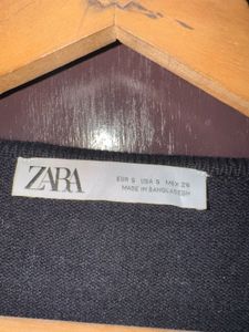 Zara Black Tie Cropped Sweater/Arm Warmer