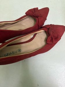 Red Heels with Bow