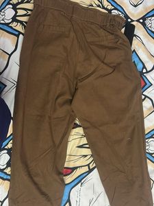 Brown High-Waisted Trousers