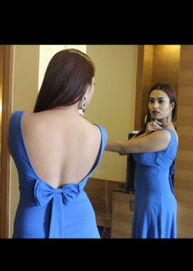 Elegant Blue Maxi Dress