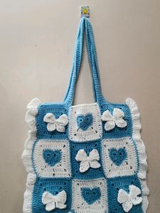 Handmade Tote Bow Heart Bag