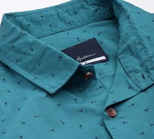 Stylish Men's Teal Printed Shirt