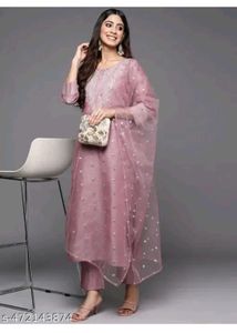 Elegant Pink Kurta Set with Dupatta