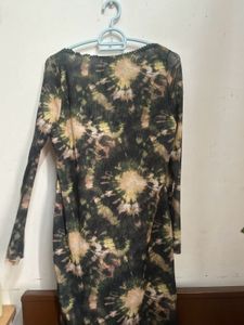 Topshop Petite Olive Green Mini Dres