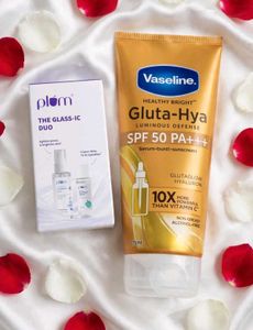 Plum Glass-ic Duo + Vaseline SPF 50 Combo